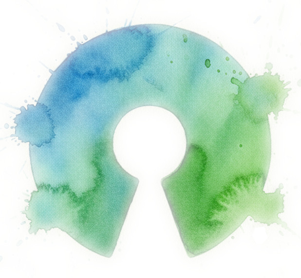 a watercolour image of the open source logo generated by AI