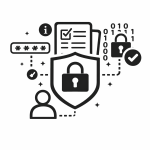 An AI generated icon depicting a padlock and password